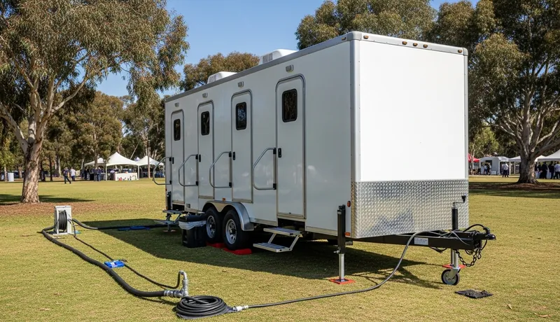 Luxury Portable Restroom Trailer at Event in Palm Bay
